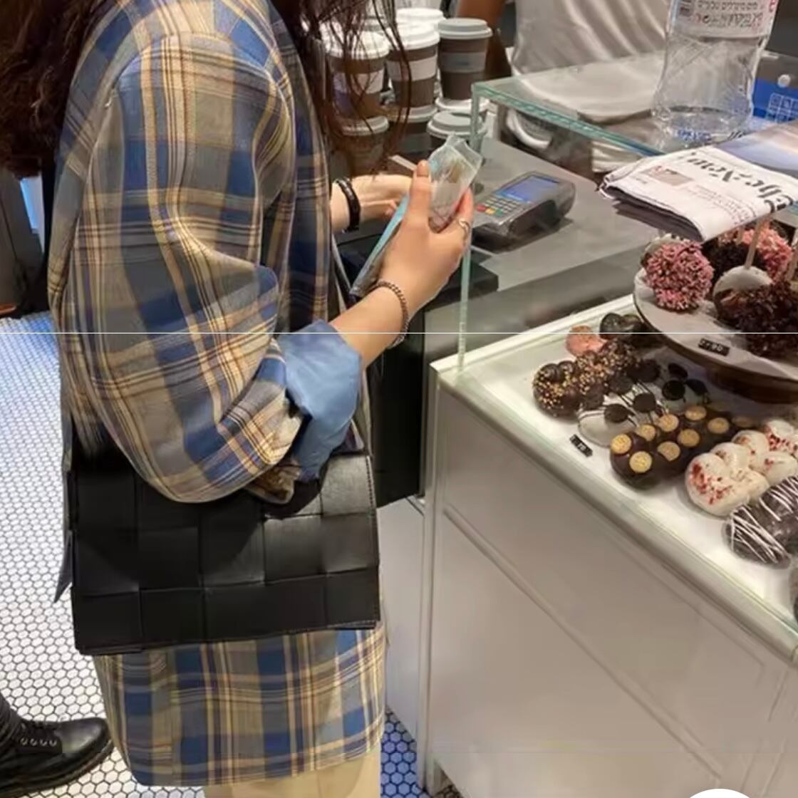 classical check big jacket