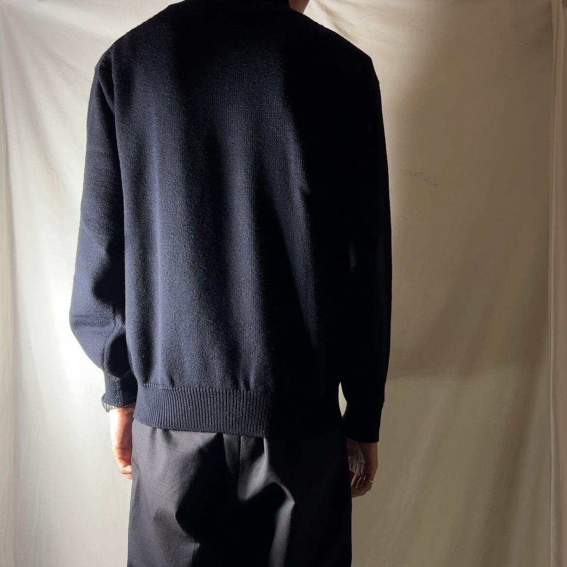 93SS “Y's for men” dark navy wool high neck knit 90年代 ワイズ ...