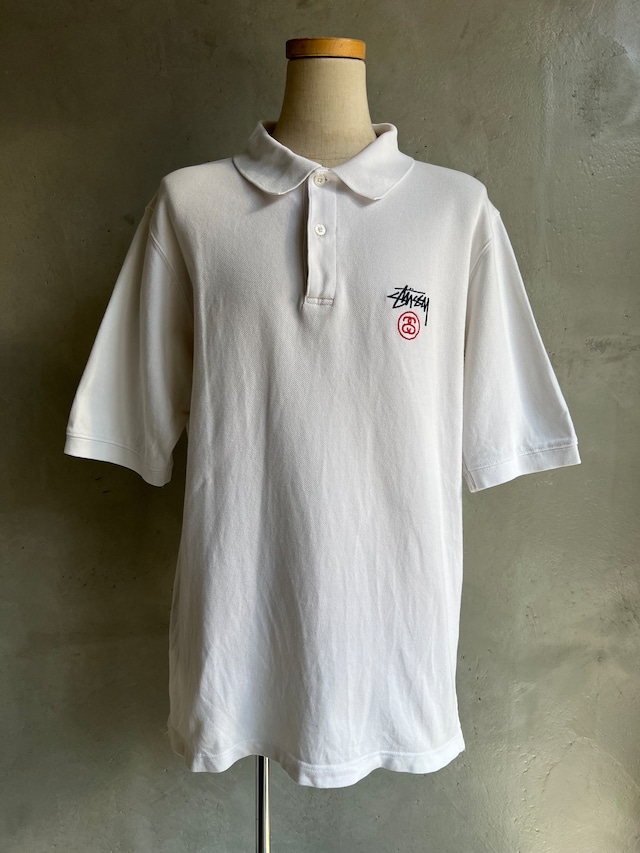 OLD "stussy" S/S polo shirt