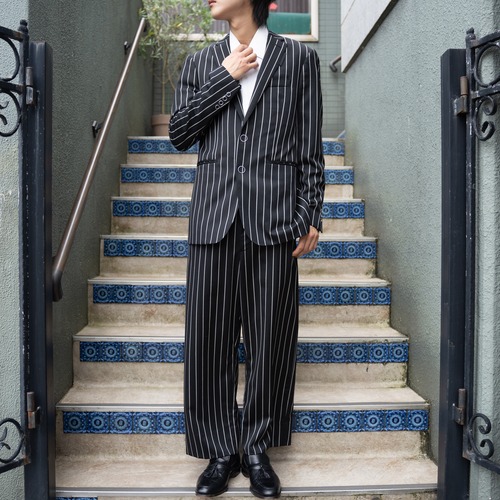 .BURBERRY LONDON ENGLAND STRIPE PATTERNED SET UP SUIT MADE IN ITALY/バーバリーロンドンイングランドストライプ柄セットアップスーツ 2000000068343