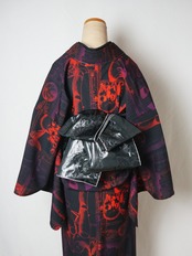 【受注商品】RumiRockセオαゆかた「ドラコニアサロン」 レッド　[A598]