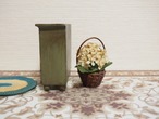 グリーンのハンドペイントチェスト（Russ Berrie ）・ラグ・花かご・小物セット 画像8
