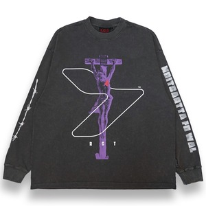 T.C.R JESUS CROSS L/S TEE - OLD GRAY