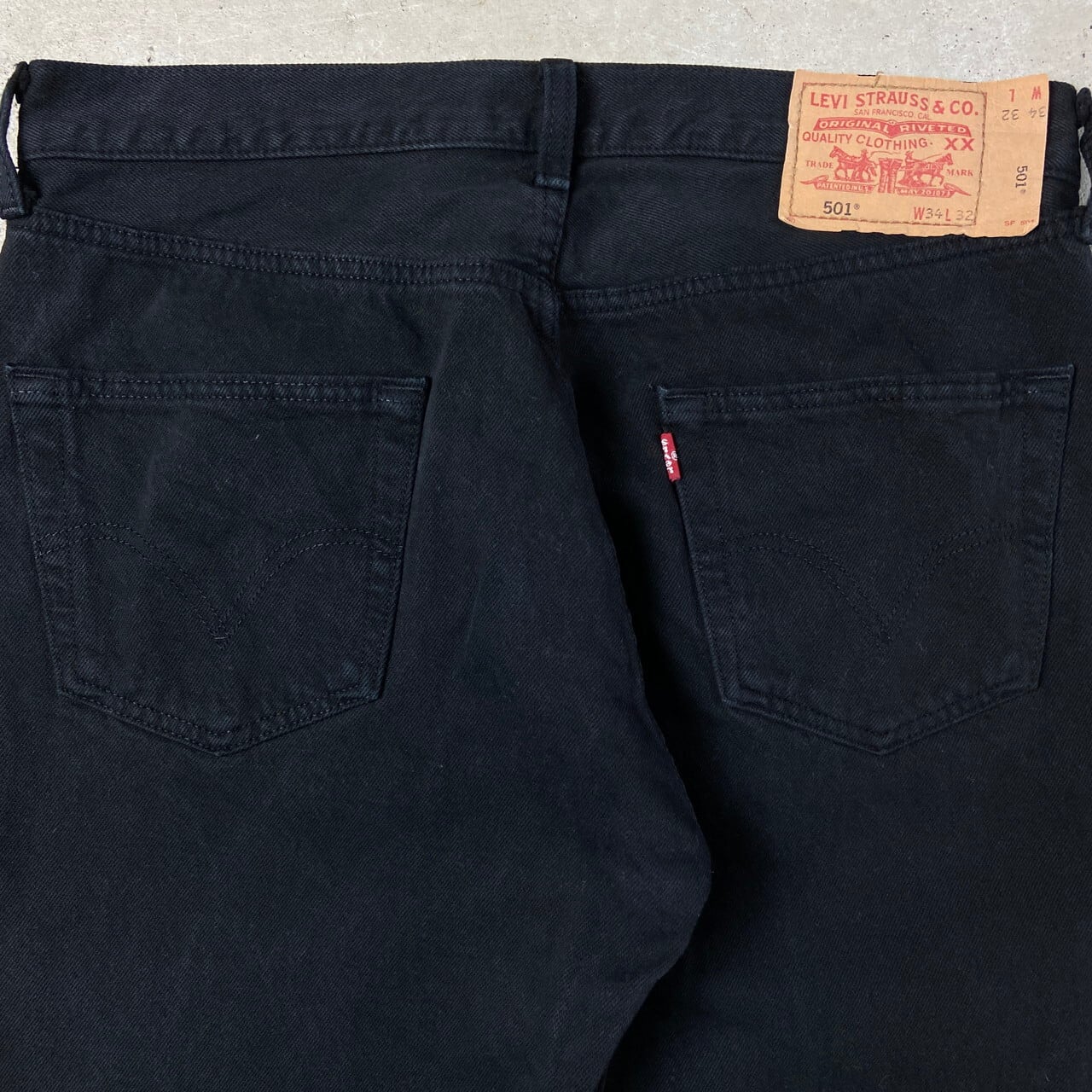 00s】Levi's 501 USA製 後染めブラック Y2K W34 L32