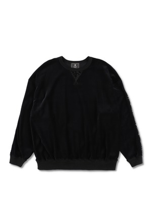 ROSE VELVET PULLOVER BLACK