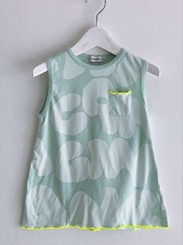 【23SS】フランキーグロウ ( frankygrow )  GARMENT DYE POCKET TANK［ S / M / L ］MINT　タンクトップ