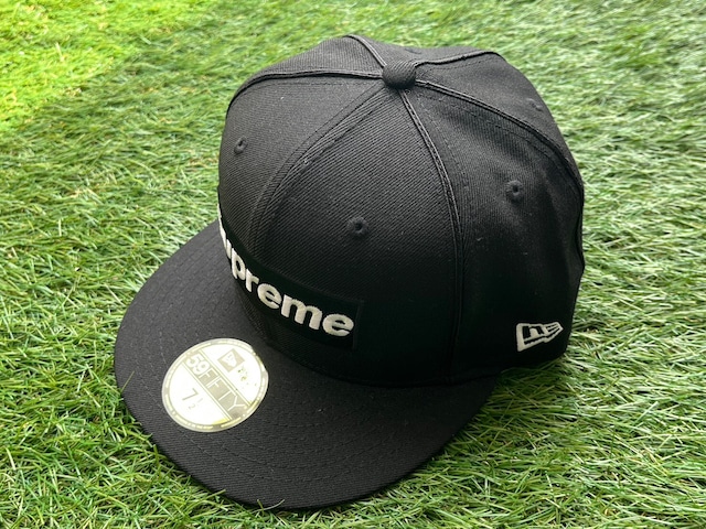 Supreme × NEW ERA PIPING BOX LOGO CAP BLACK 59.6cm 38499