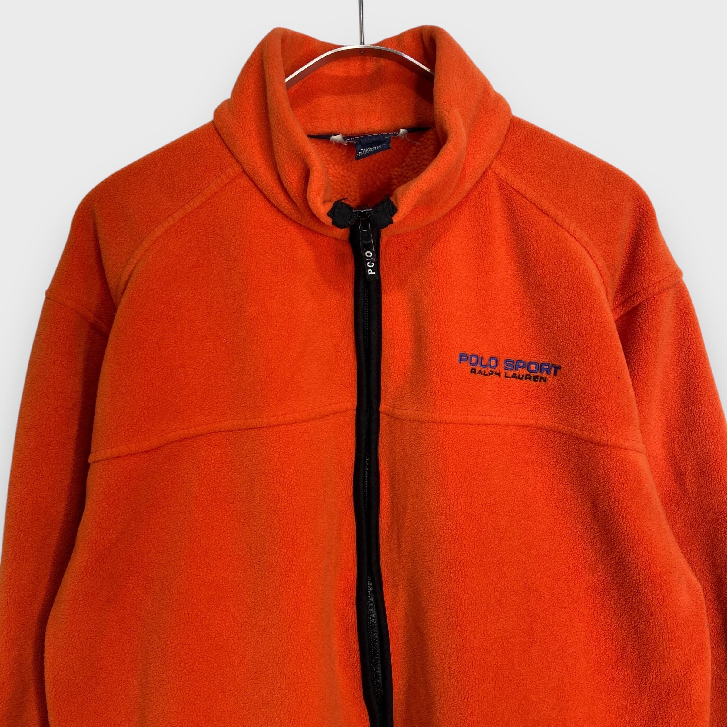 90s POLOSPORT ラルフローレン フリースジャケット オレンジ XL 90s POLOSPORT ラルフローレン フリースジャケット オレンジ XL