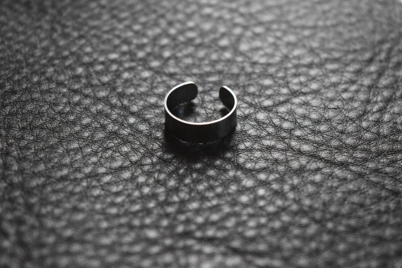 ステンレス平打ちフリーサイズリング