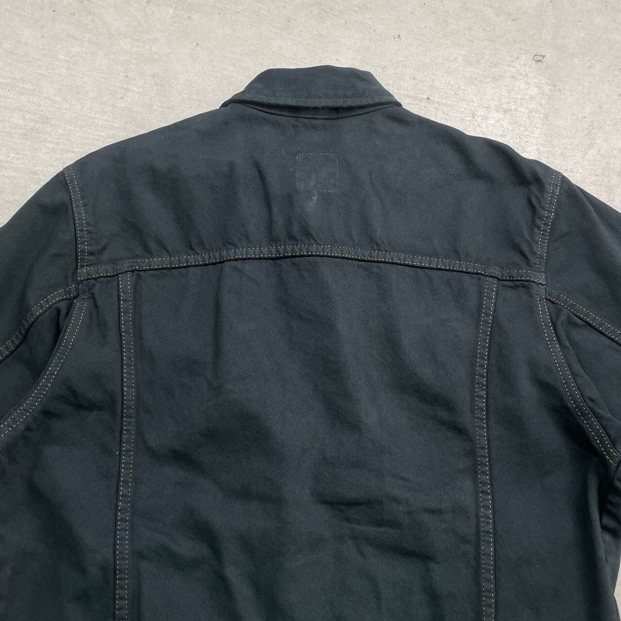 Lee RIDERS リー ブラックデニムジャケット メンズXL相当 古着 Lee RIDERS リー ブラックデニムジャケット メンズXL相当 古着