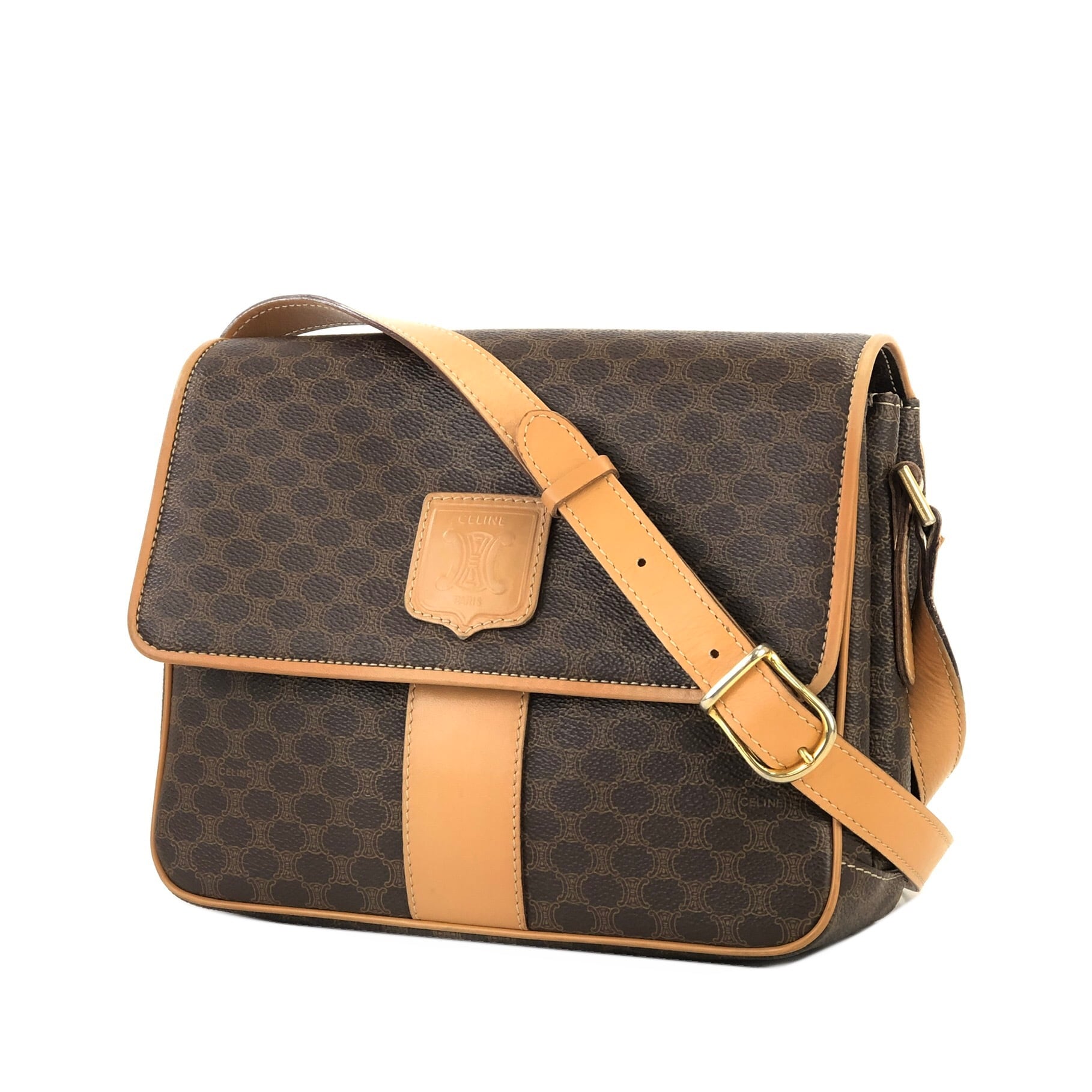 オールドセリーヌ　スクエア　ショルダーバッグ CELINE セリーヌ マカダム トリオンフ ポシェット スクエア ショルダー