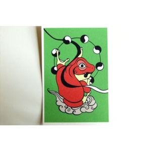 月蛙　ポストカード　『雷蛙』