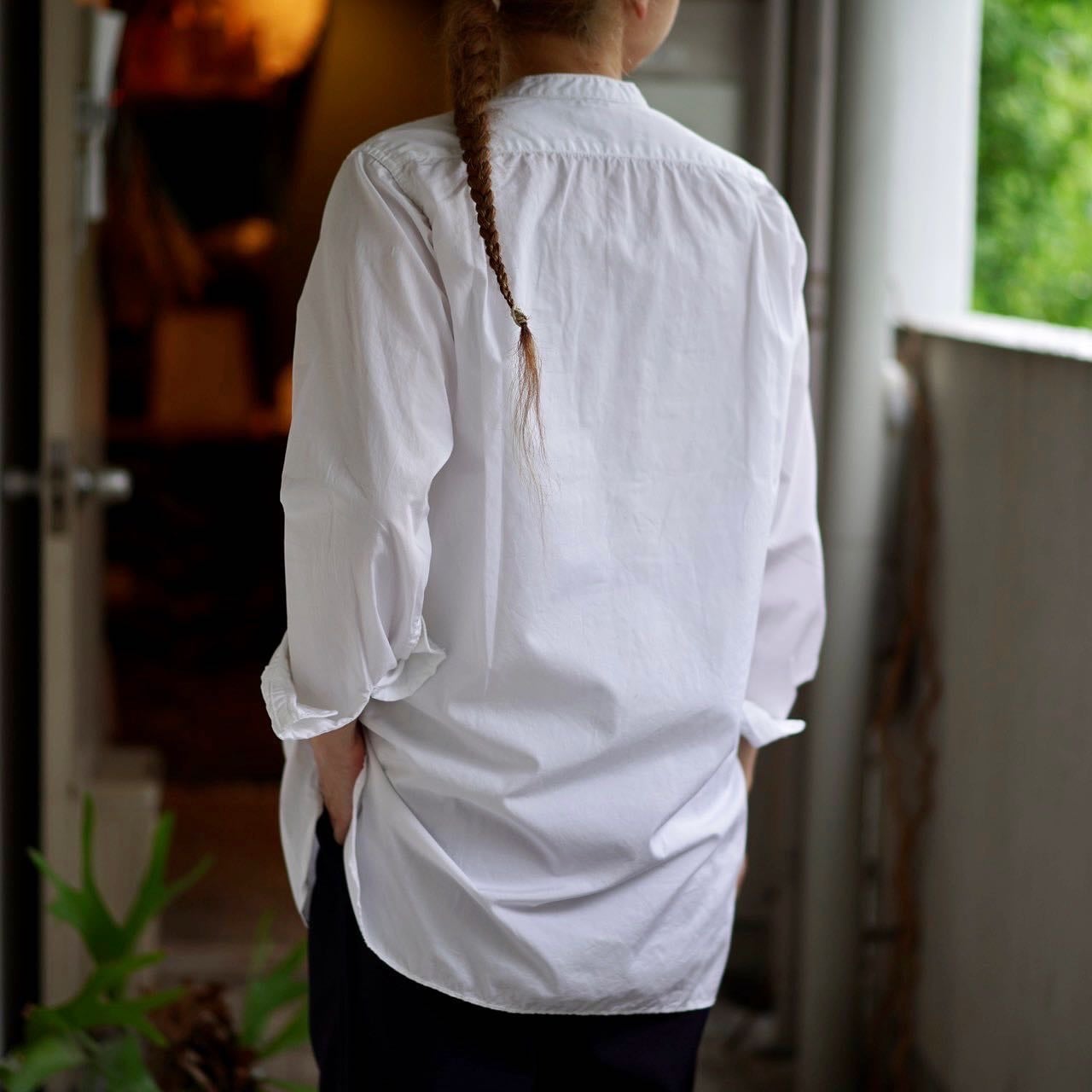 再入荷 sans limite(サンリミット)定番長丈スタンド二本針 white | Debby