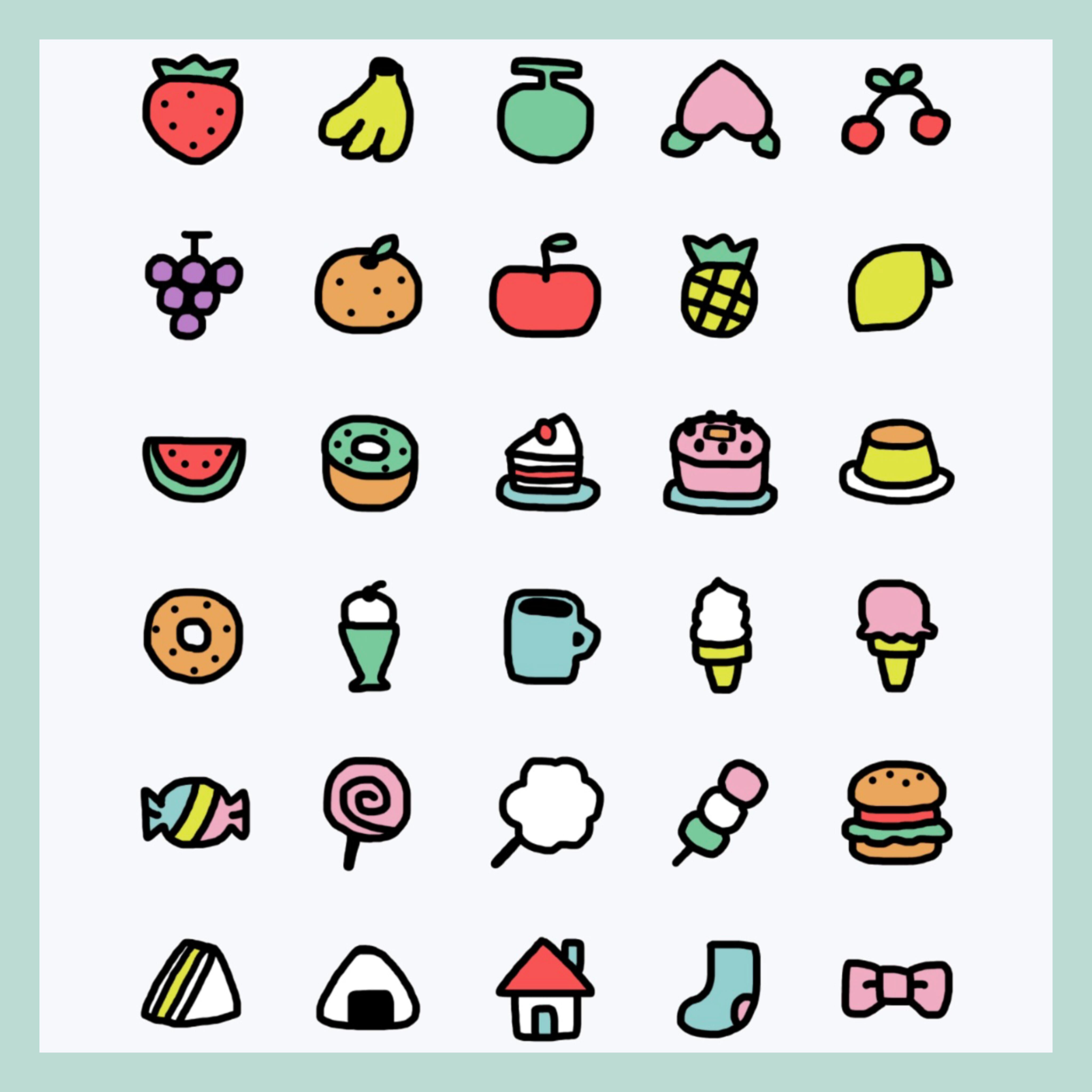 Line絵文字 食べ物シリーズ Ancho Aya アンチョアヤ オンラインショップ