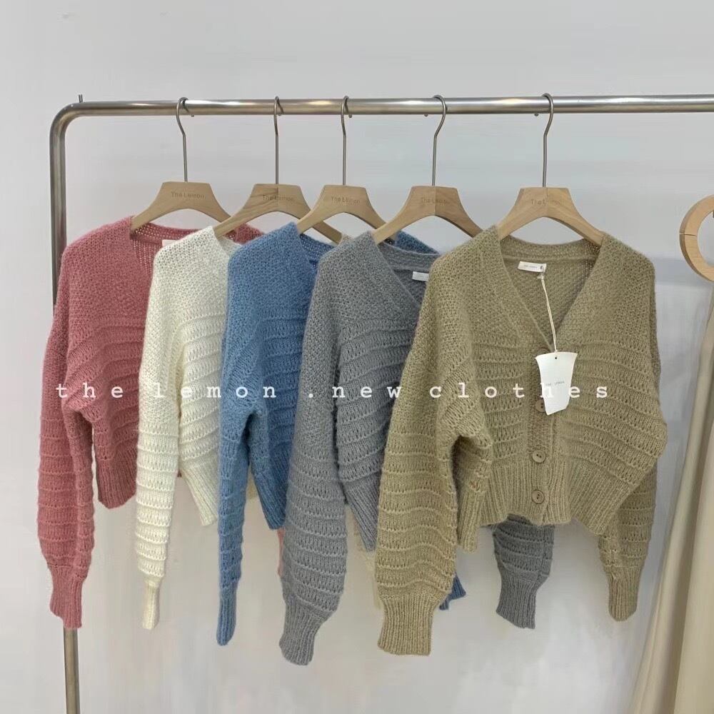 Vネックニットカーディガン