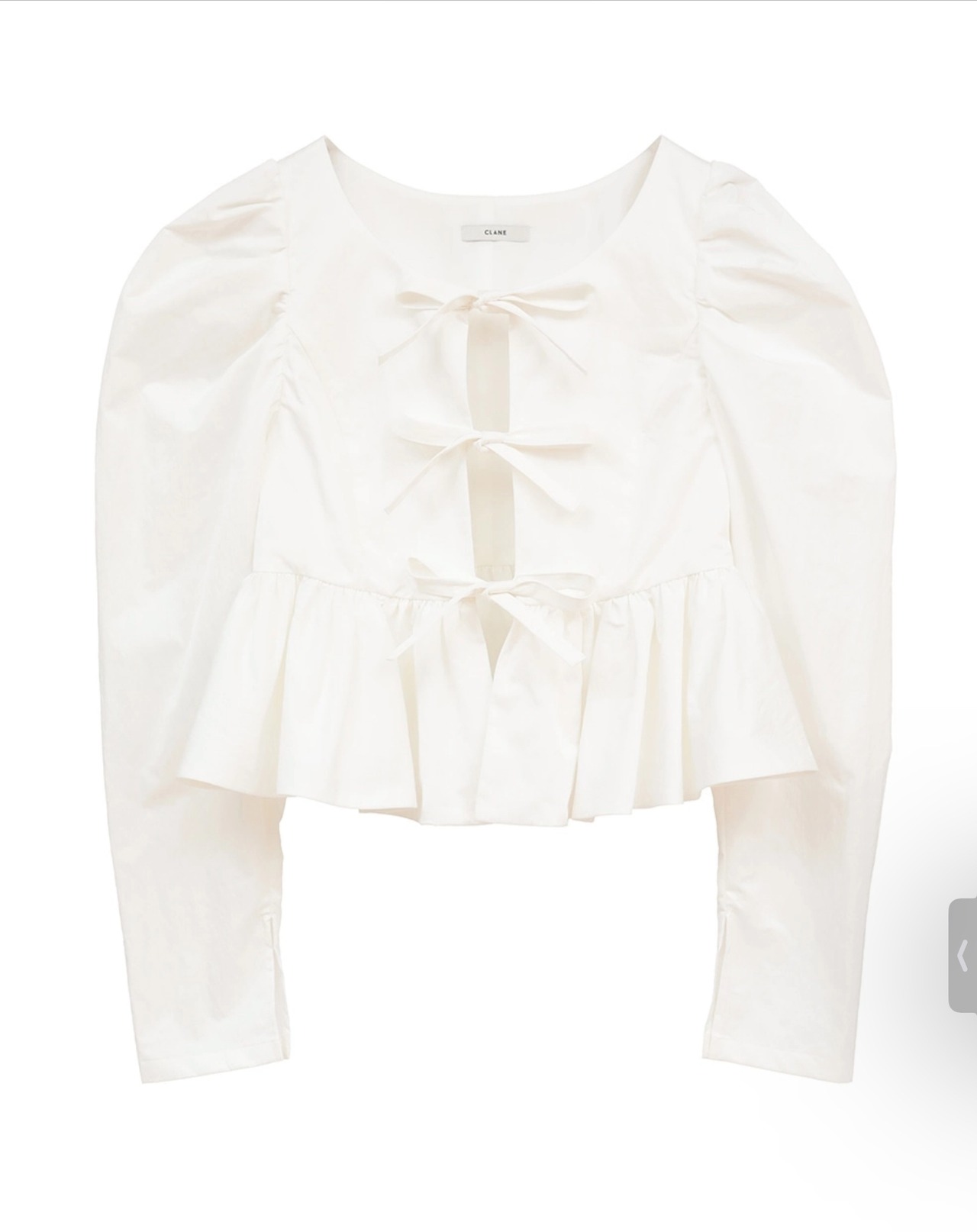 CLANE SHORT PEPLUM RIBBON TOPS