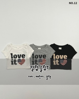 [HARO HARO] I Love Slim Tee / [하로하로] 알럽슬림티