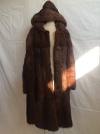 70s Hooded Fur Coat