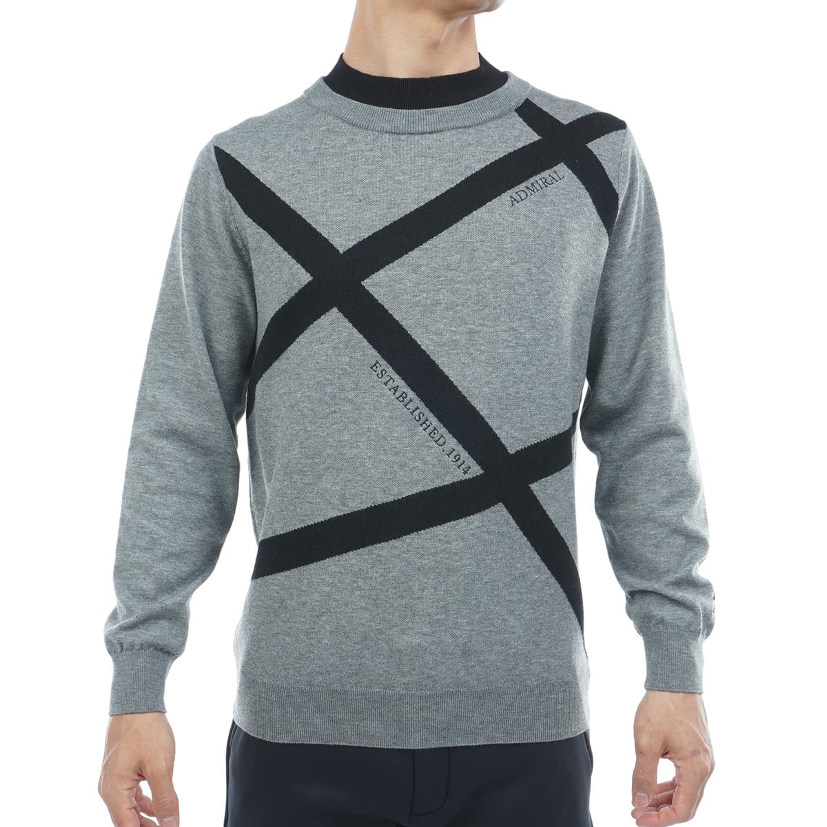 【Admiral GOLF】ウォームダール レイヤードモックネックセーター