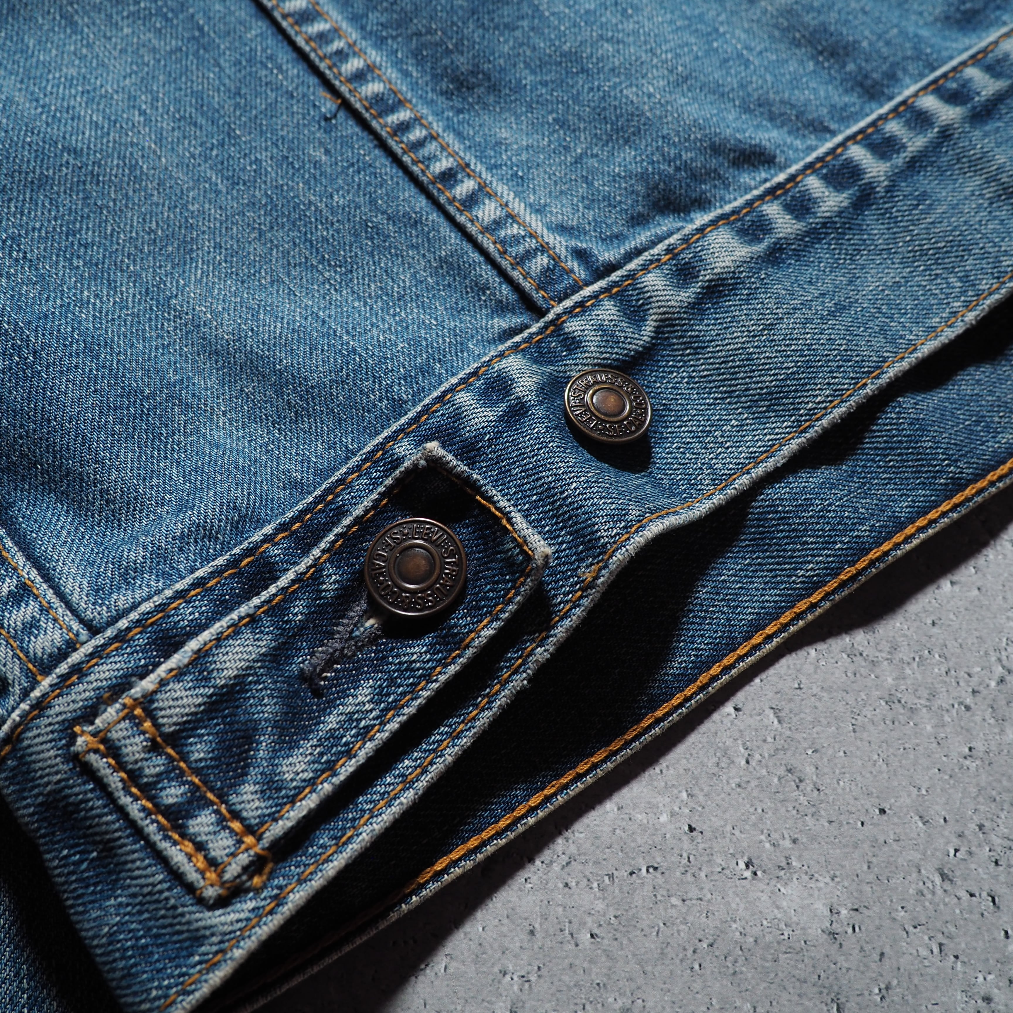 1990s ” Old Euro Levi's ” Good aging vintage loose Denim jacket