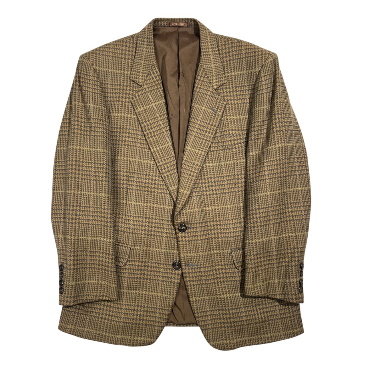 カシミヤ混 GIVENCHY ジバンシィ グレンチェック風 ウール テーラード ジャケット 94-84-165/メンズ