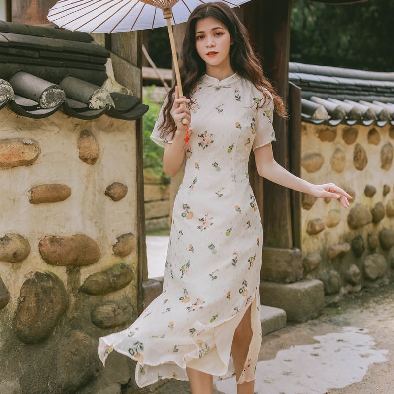 チャイナ風ワンピース 改良唐装 改良漢服 チャイナ風服 中華服 改良型  