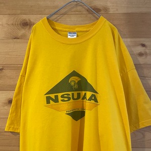 【JERZEES】NSUAA ロゴ プリント Tシャツ 3XL ビッグサイズ オーバーサイズ US古着 アメリカ古着