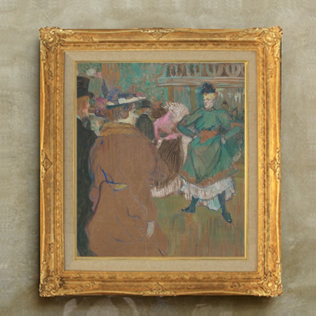 直筆仕上げ油絵　【ロートレック】ムーラン・ルージュのカドリール   F10　絵画 アート インテリア 人物画