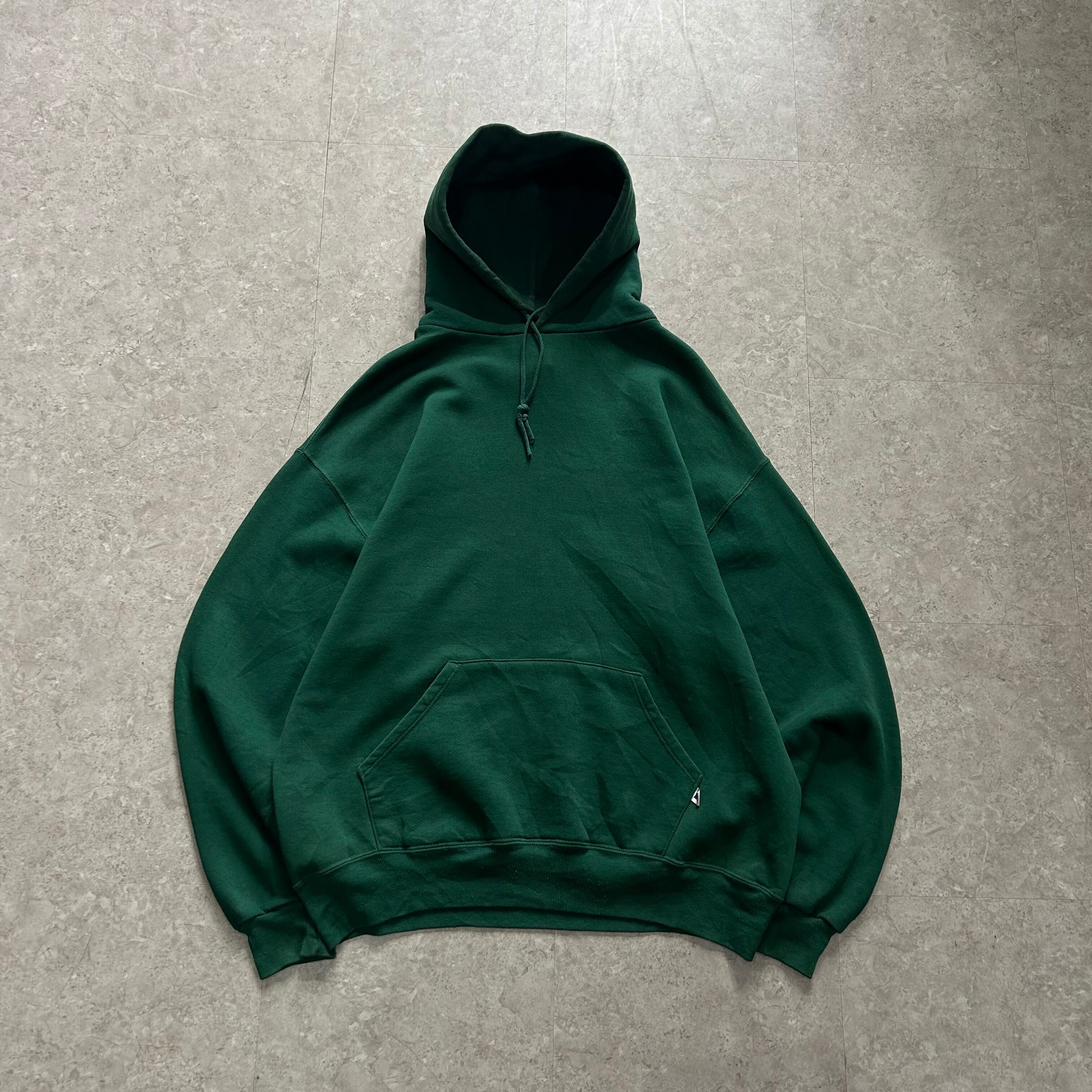 90s Russell athletic plain hoodie"MOSS GREEN"【仙台店】