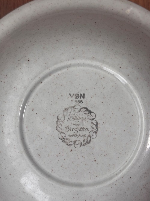 【Vintage】Rörstrand(ﾛｰﾙｽﾄﾗﾝﾄﾞ)/ Birgitta(ﾋﾞﾙｷﾞｯﾀ) Plate / Sweden