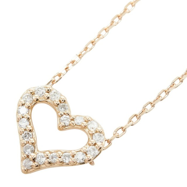 ヨンドシー K18PG ピンクゴールド ダイヤモンド ダイヤ0.103ct ハートモチーフ ブレスレット レディース 4℃ 【中古】