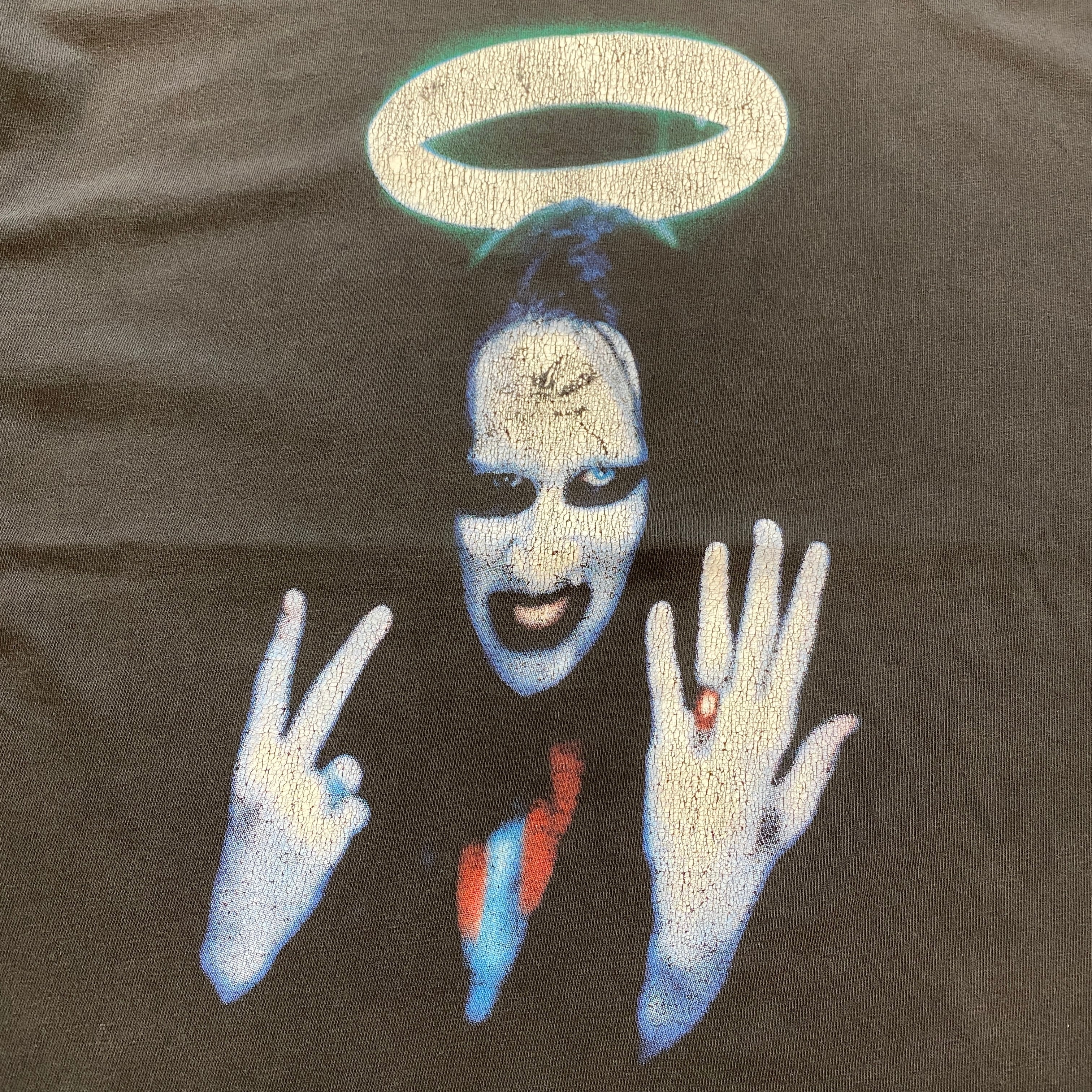 Marilyn Manson マルチプリントTシャツ◎着丈87