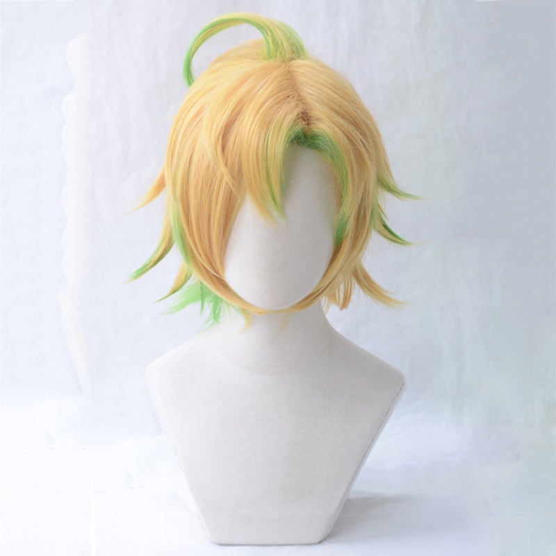 コスプレ耐熱ウィッグ イエロー ゴールド イエローグリーン メッシュ