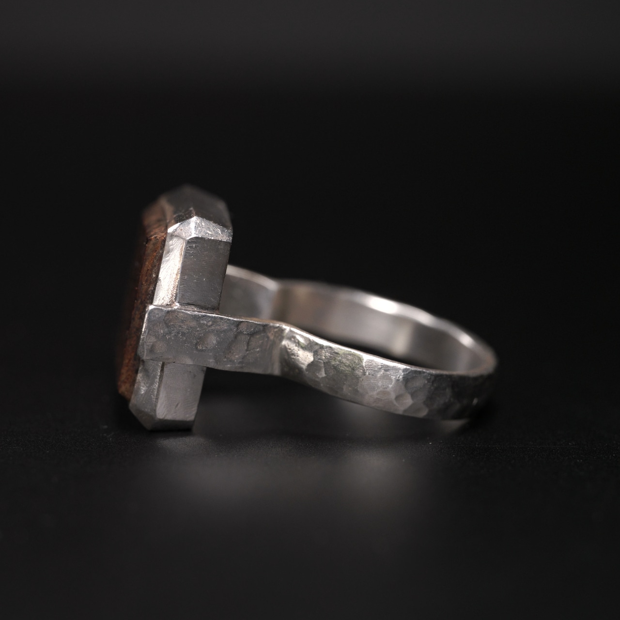 【１点もの】moku スクエアリング ボコーテ #9