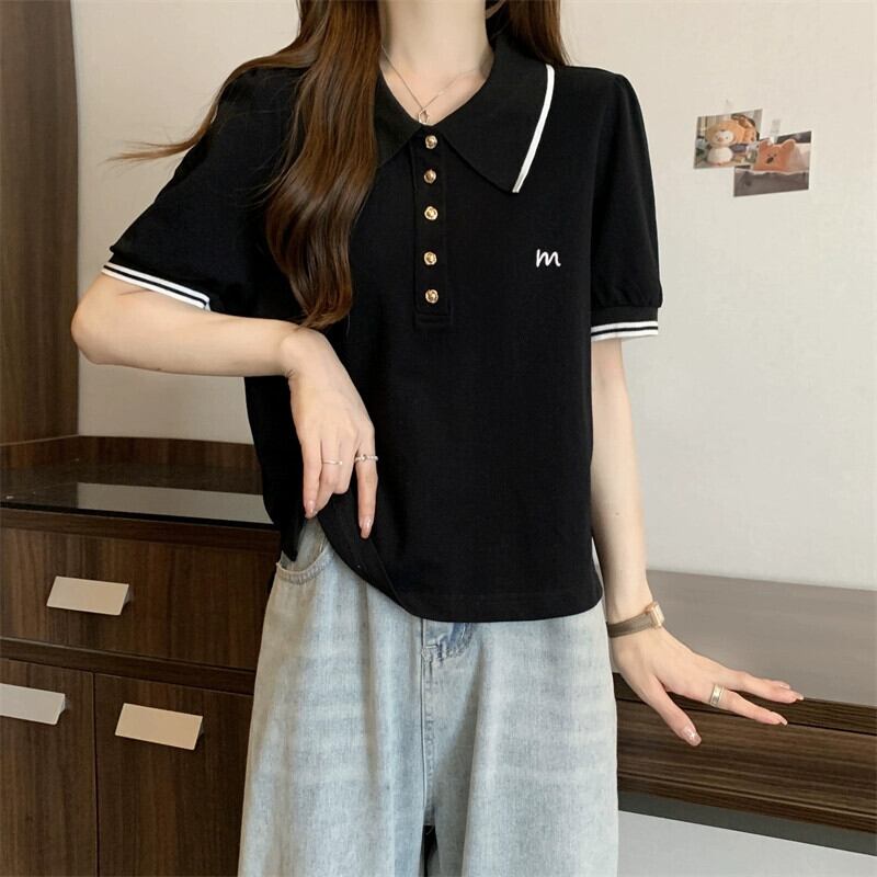 送料無料】 大きいサイズ右肩スリムポロシャツレディース半袖Tシャツ