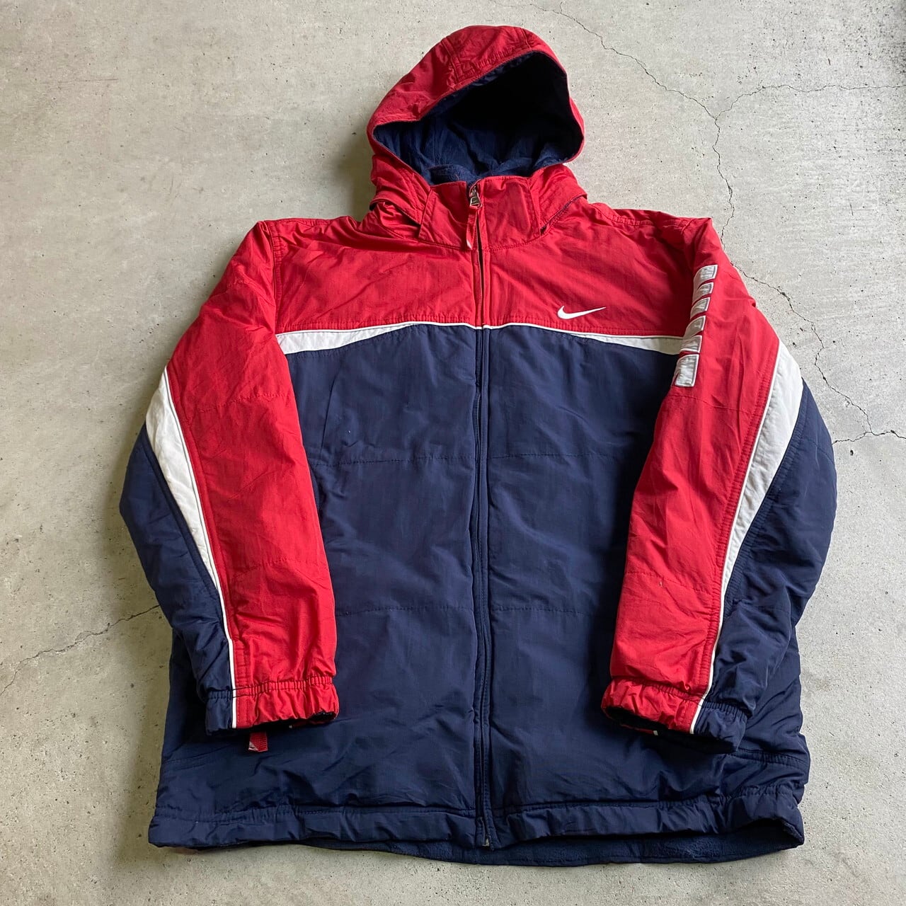 NIKE ナイキ スウォッシュロゴ刺繍 切替 リバーシブル フリース  