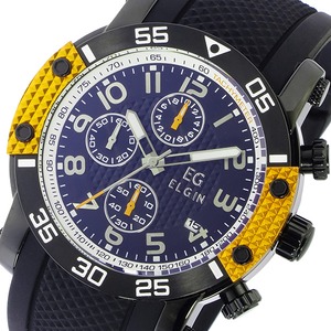 エルジン ELGIN クオーツ クロノ メンズ 腕時計 EG-001-Y イエロー ブラック
