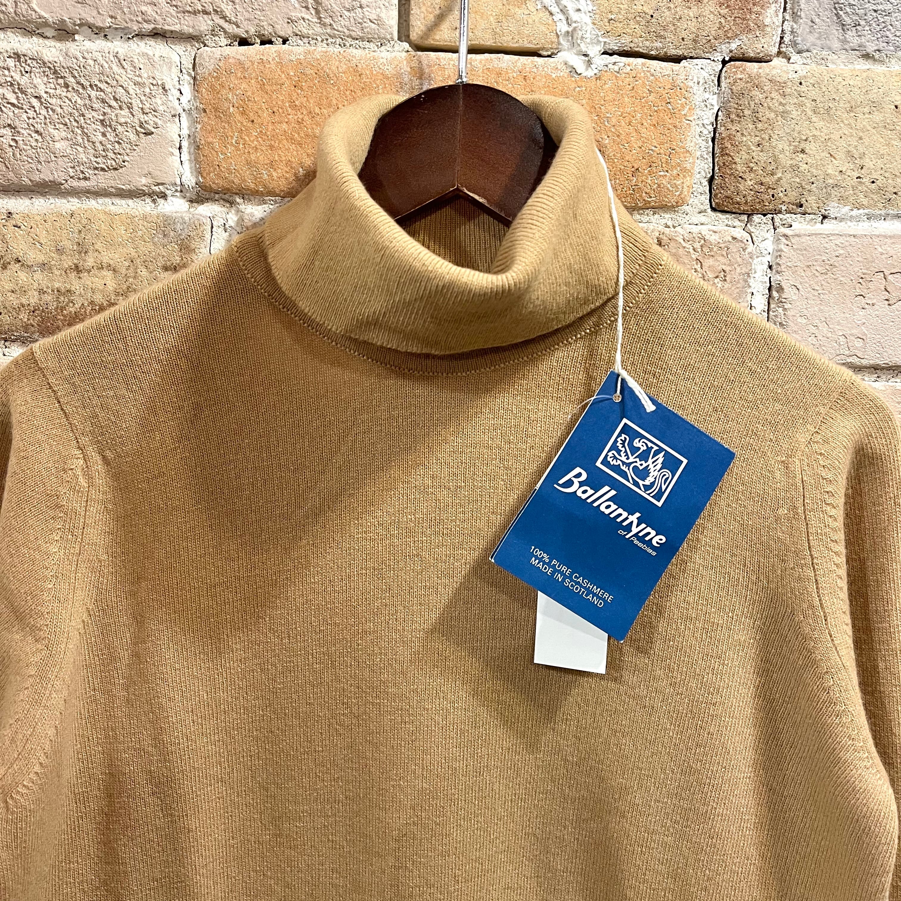 ballantyne ladies “dead stock” cashmere turtle knit バランタイン スコットランド製  カシミヤタートルネックセーター キャメルベージュ