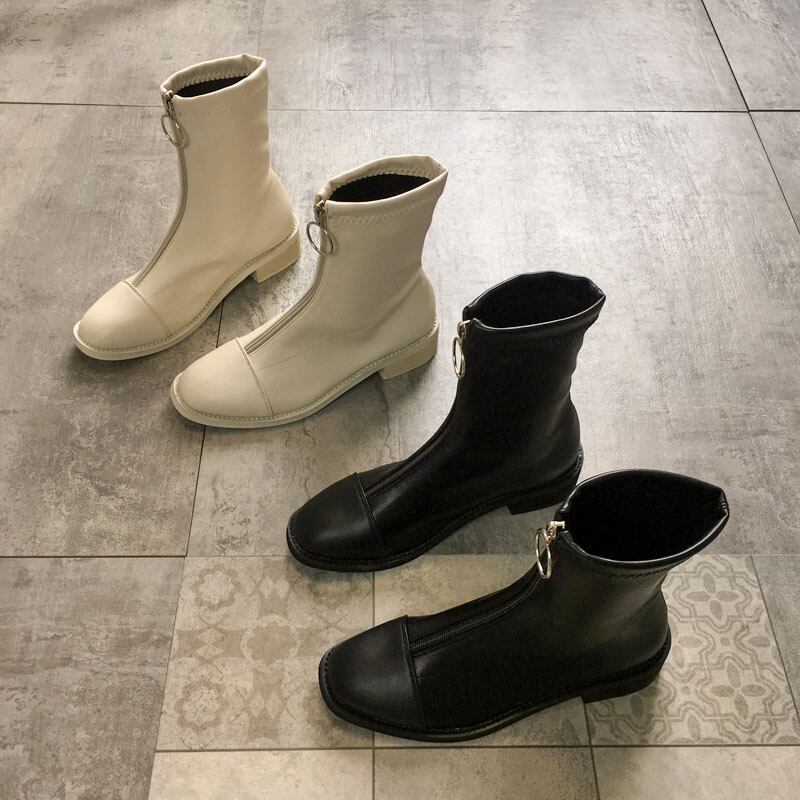 ショートブーツスプリングオータムシングルスタイルスタンダードジッパー薄手 レトロ 靴 シューズ 春物 秋物 フェイクシューズ23680361862