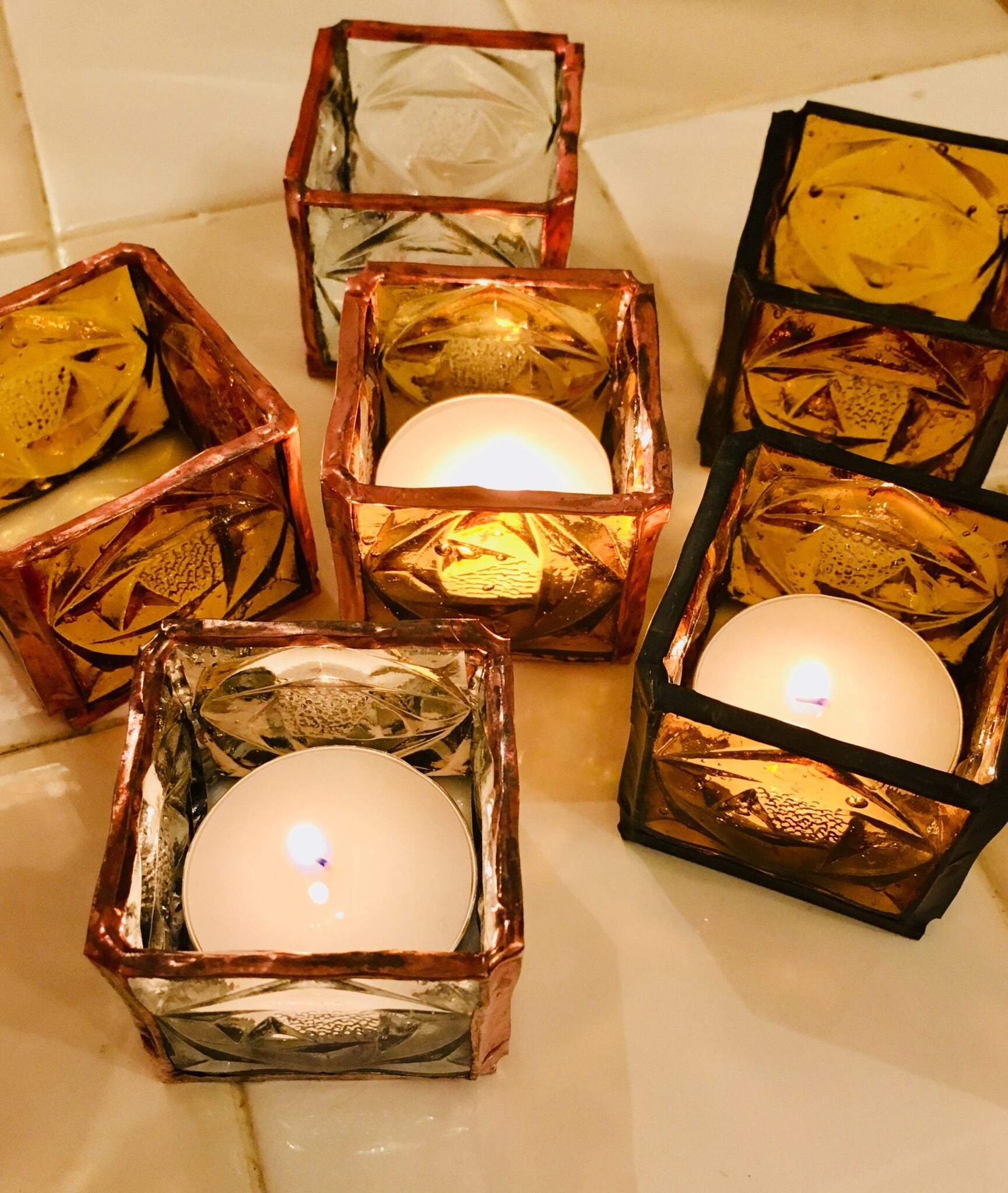 C.ドバイ］ステンドグラス アラビアンナイト アンティーク キャンドル