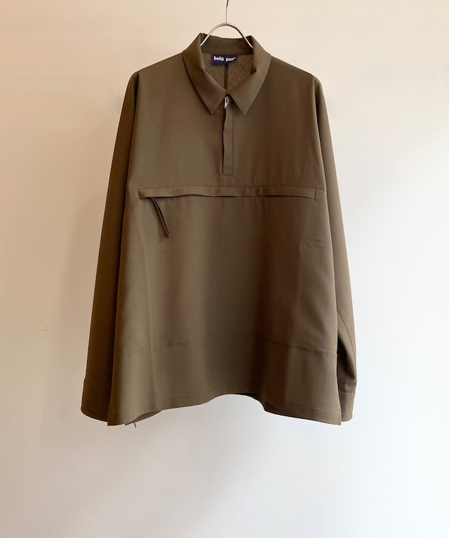 beta post/B02SASH-21- SHOULDER BAG SHIRT (KHAKI)