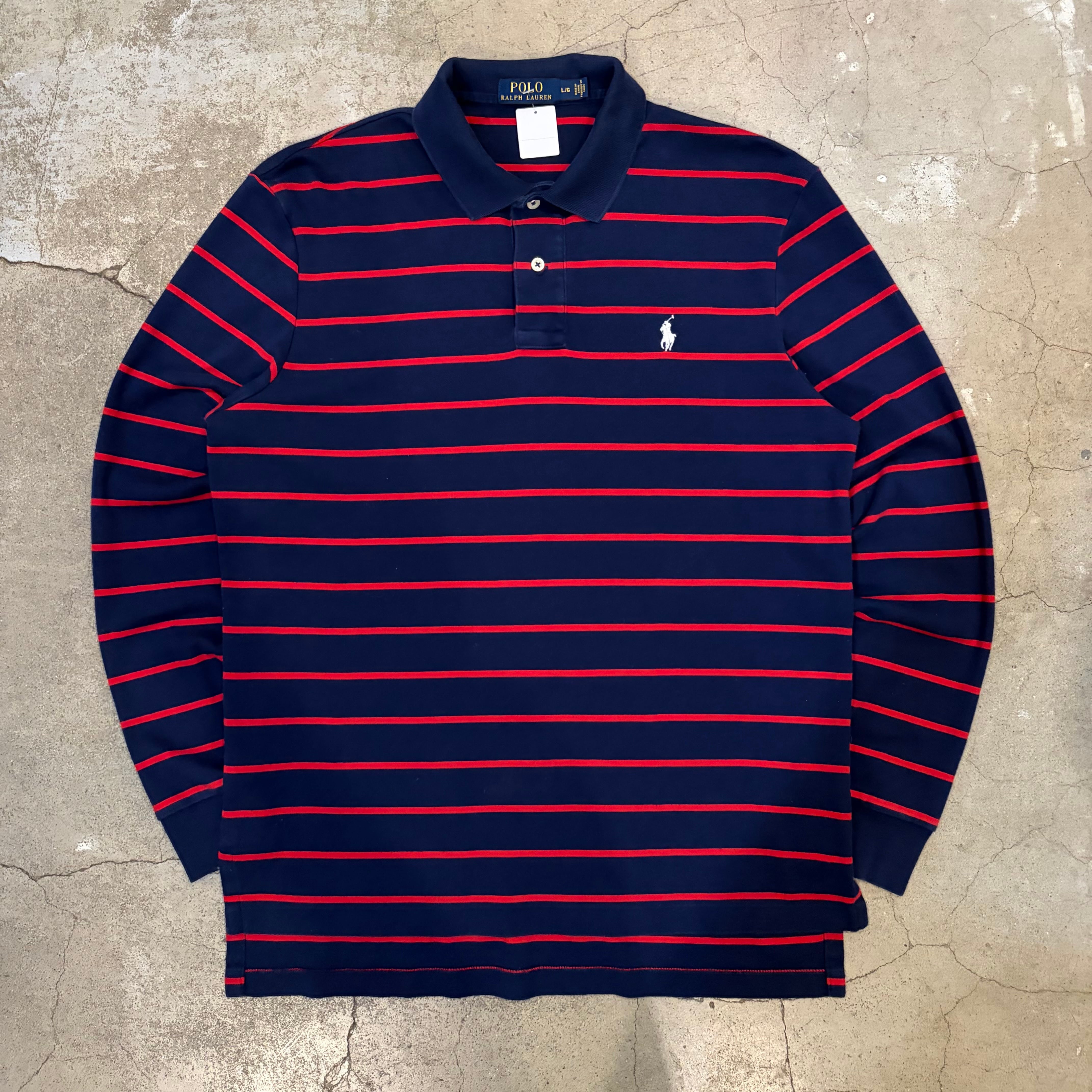 Polo Ralph Lauren one point logo long sleeve border design polo