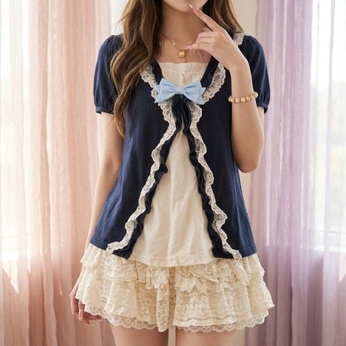 ゆめかわ♡フェイクツーピースセットアップ　set19　