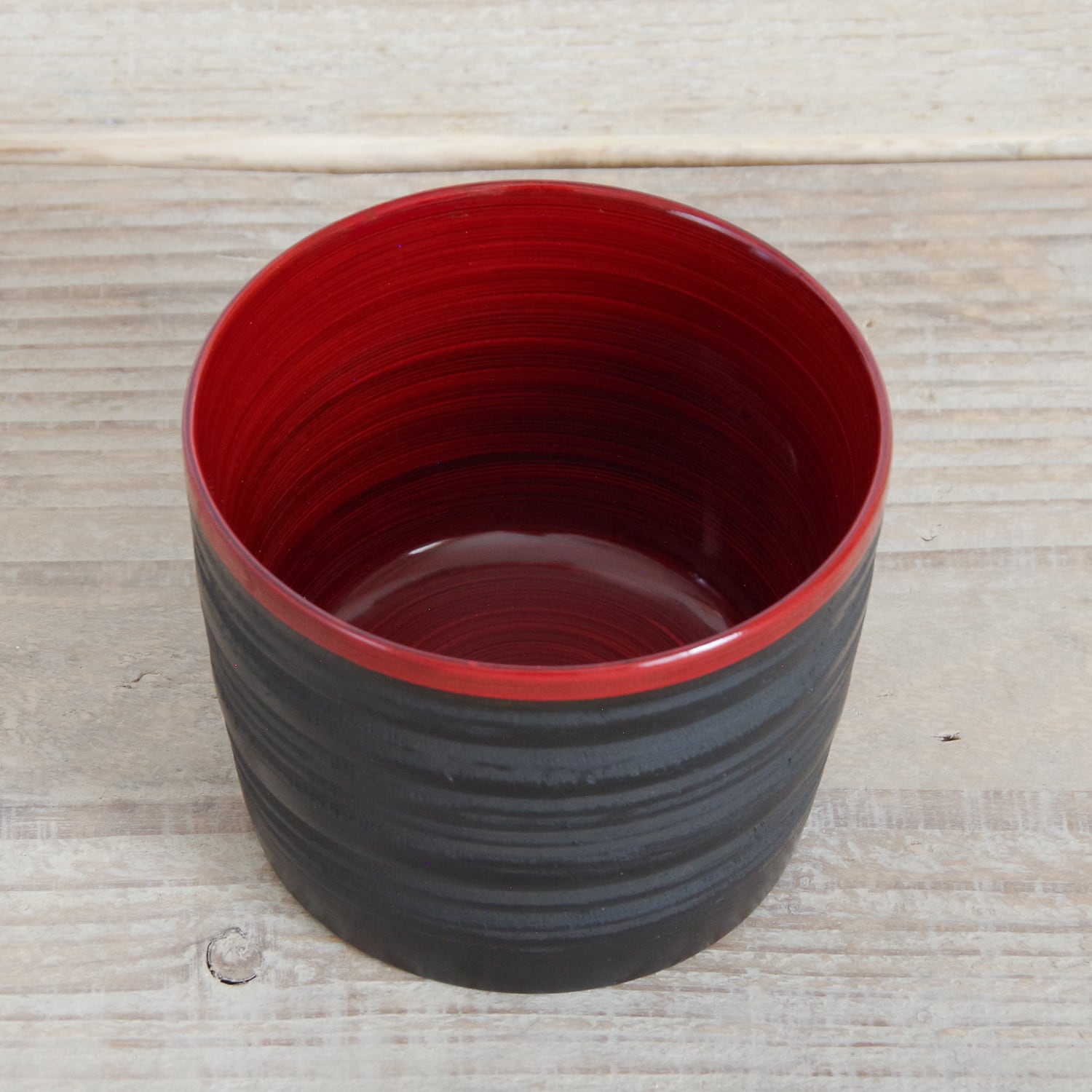 赤黒模様の漆器 円形容器 約7cm 根来の香合 香川漆器 象谷塗カップ ペアセット 朱＆黒 中田漆木【湯呑】【伝統工芸