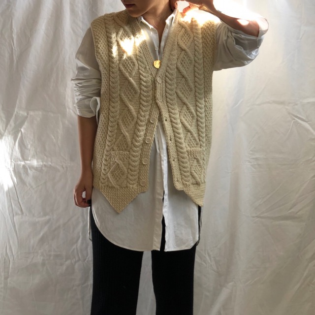 Irish Aran Knit Vest