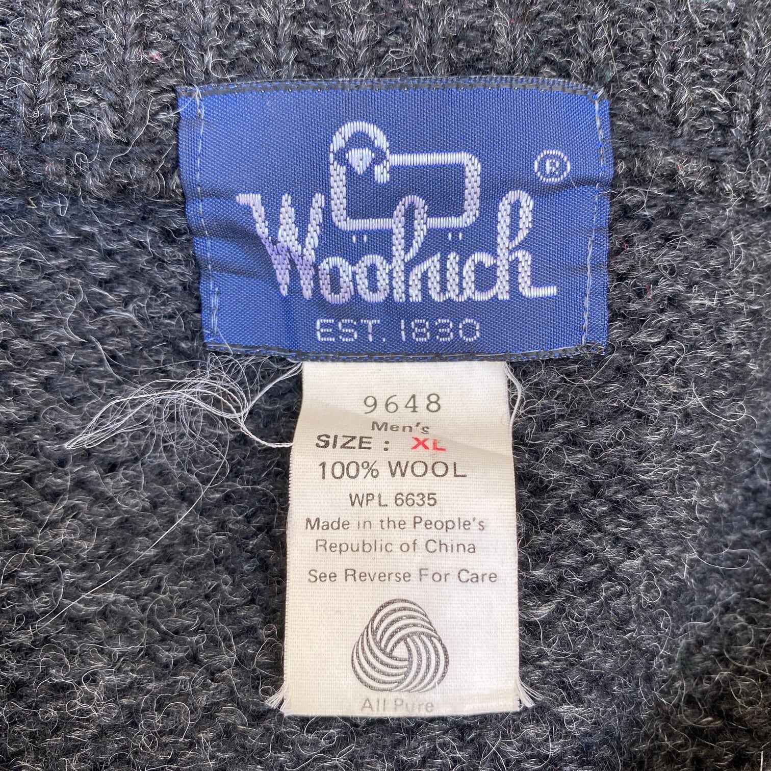 80年代 ヴィンテージ Woolrich ウールリッチ アニマル ウールニット