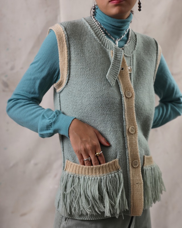 1970's Sonia Rykiel / Pom Pom Knit Vest