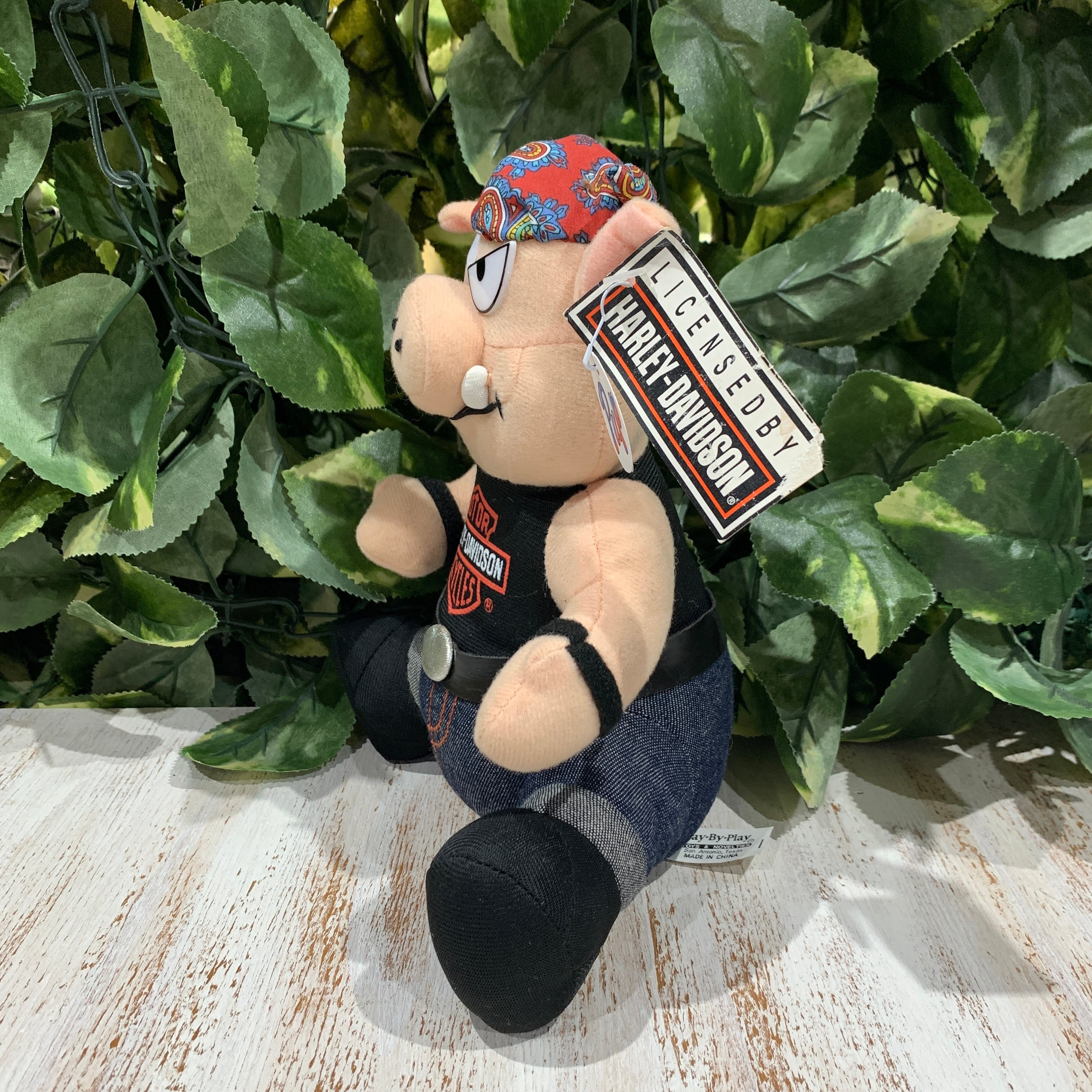 ☆バイカーピッグ☆ホグ☆ハーレーダビッドソン☆90s☆タグ付きデッド