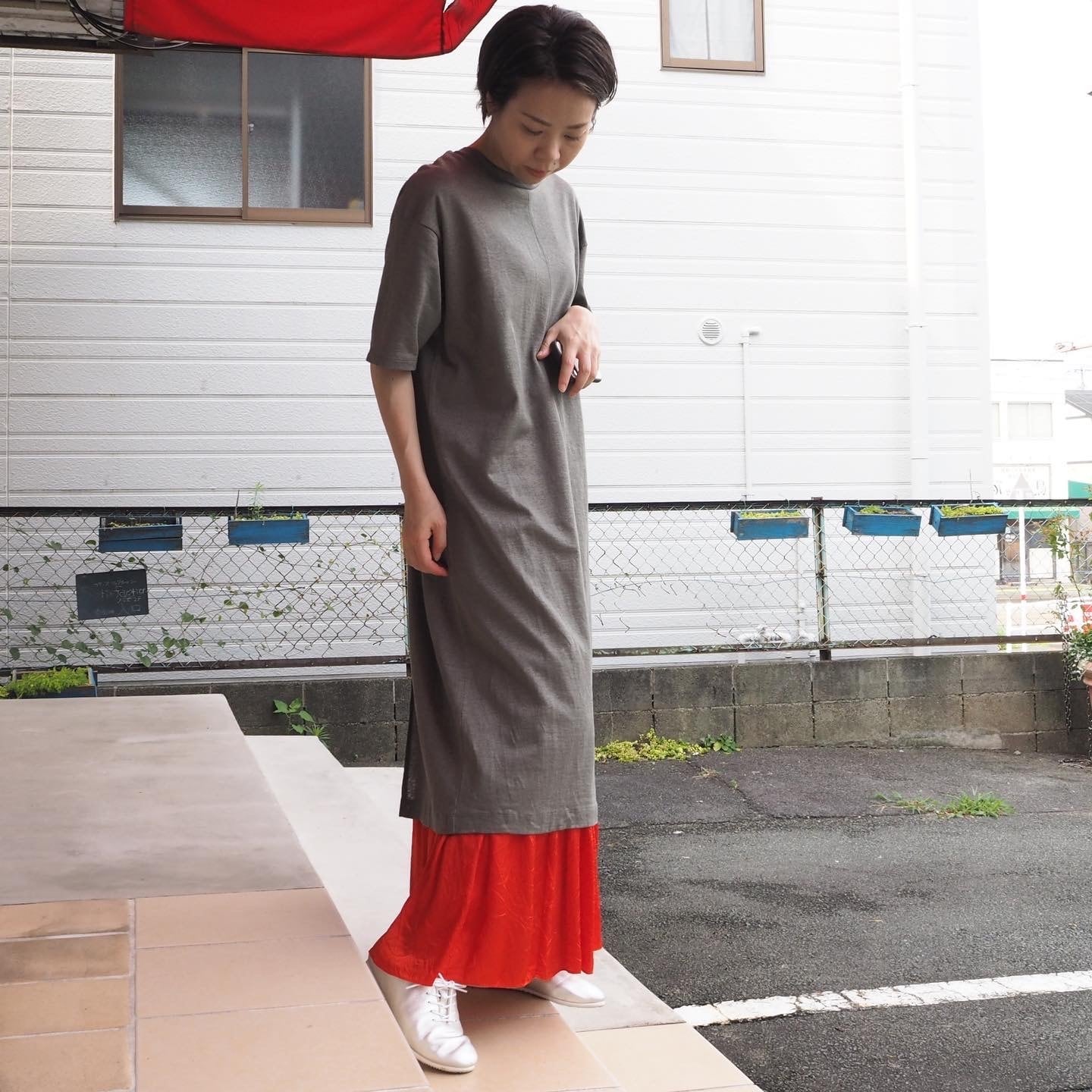 最短…34センチ☆リミフゥ/ヨウジヤマモト☆シワギャバワンショルダースカート