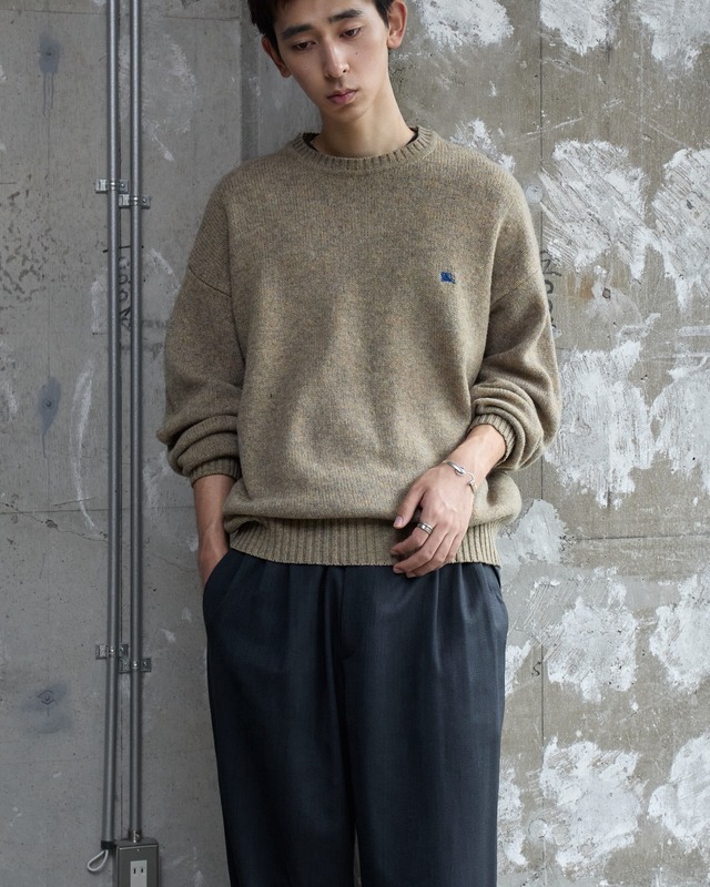 “BURBERRY LONDON” melange wool knitted sweater / From SPAIN